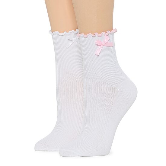 Arizona Lettuce Edge Womens 2 Pair Crew Socks