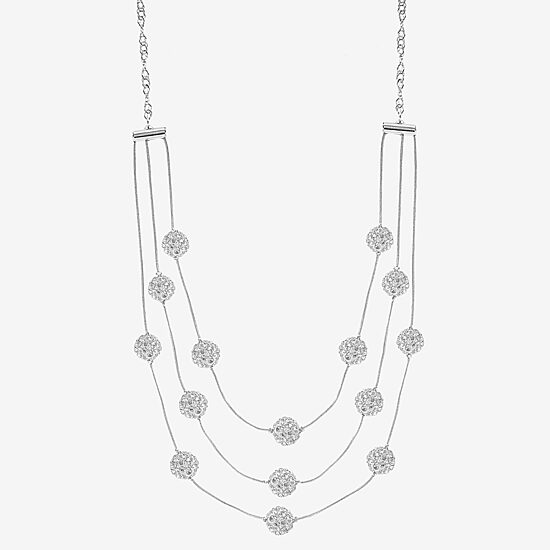 Monet Jewelry Layered Womens Glass 18 Inch Strand Necklace