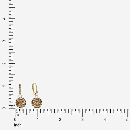 Monet Jewelry Womens Glass Round Drop Earrings