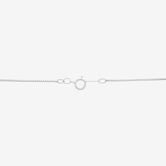 Womens Sterling Silver 18 Inch Locket Necklace