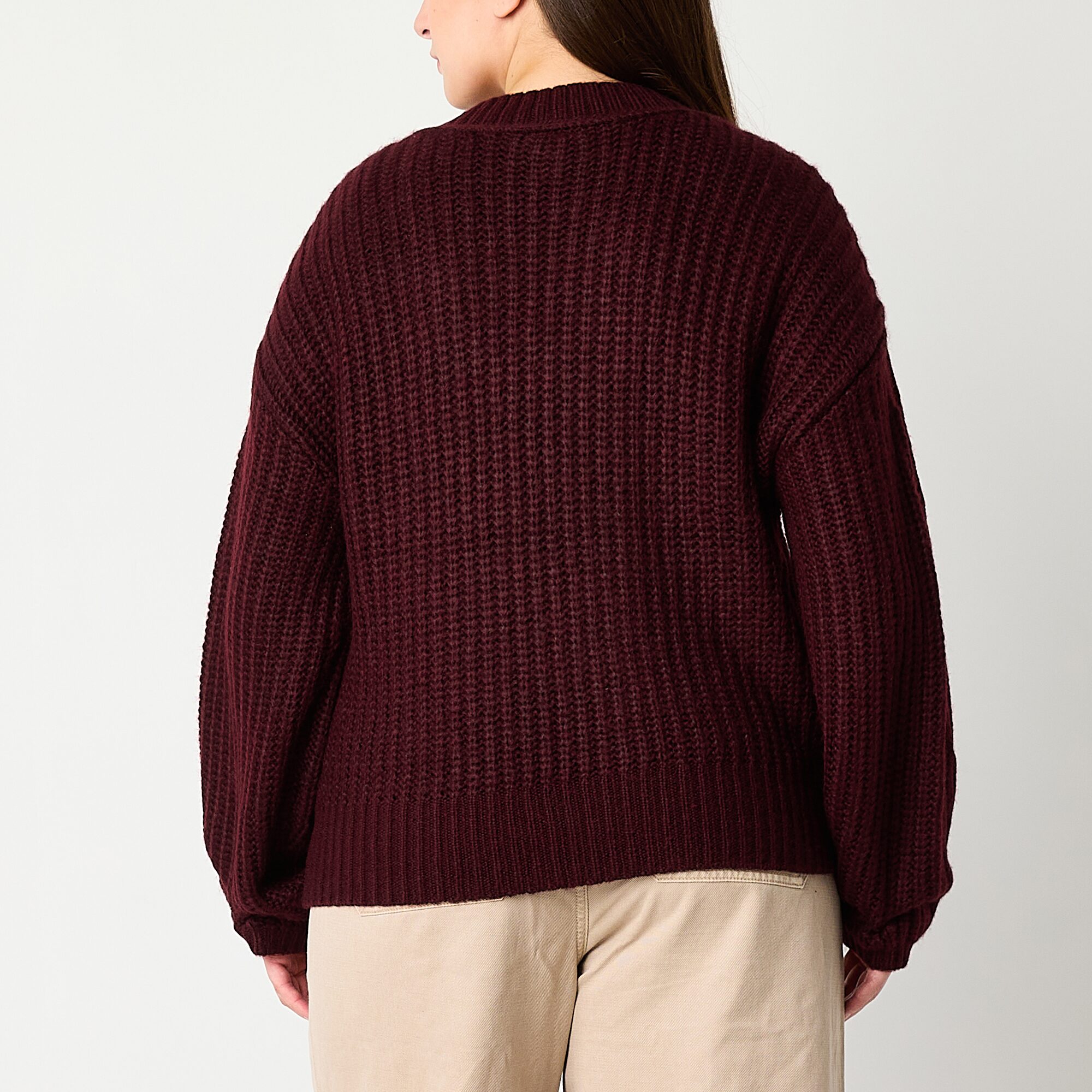 A.N.A Womens V Neck Long Sleeve Pullover Sweater