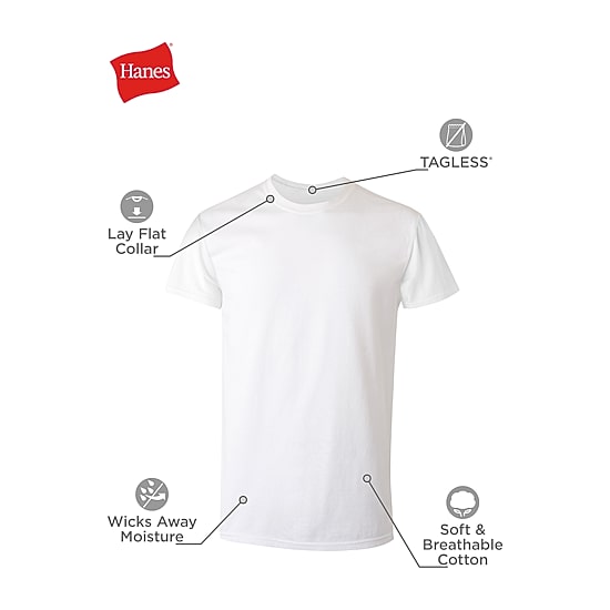 Hanes Fresh Iq Comfort Soft Mens Short Sleeve Crew Neck T-Shirt