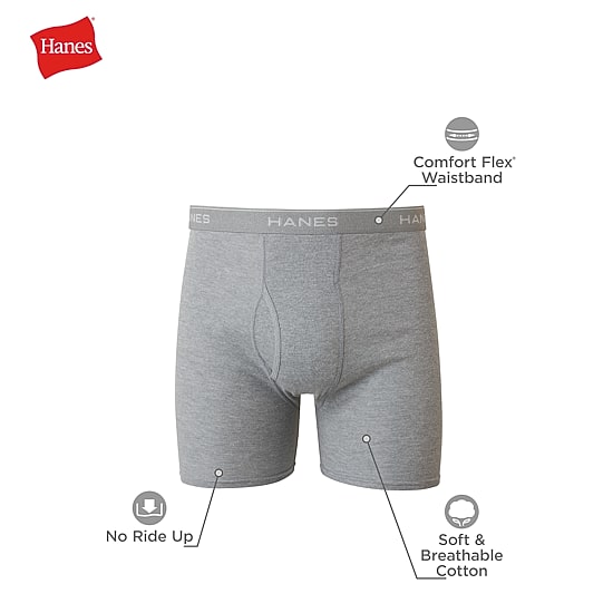 Hanes Fresh Iq Bonus Pack Mens 5 Pack Boxer Briefs J349b5