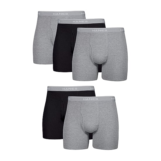 Hanes Fresh Iq Bonus Pack Mens 5 Pack Boxer Briefs J349b5