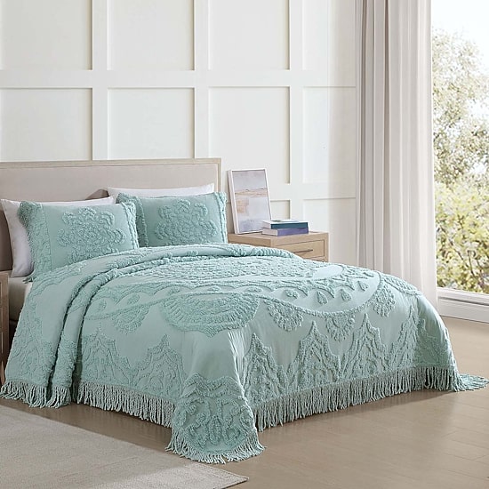 Beatrice Home Fashions Lotus Chenille Bedspread