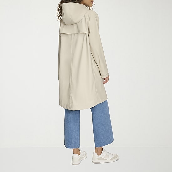 Levi's® Womens Hooded Water Resistant Midweight Raincoat