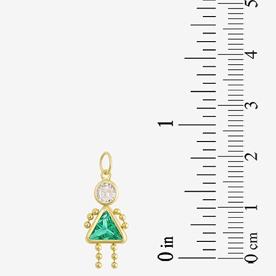 10K Gold December Birthstone Babies Girl Charm