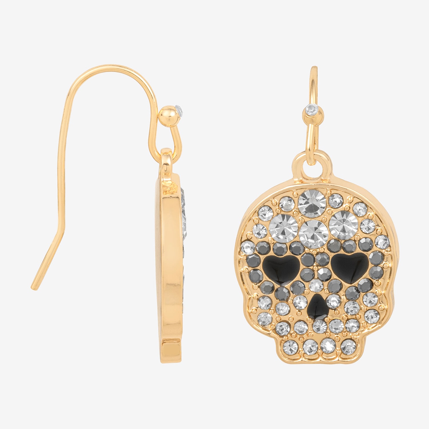 Bijoux Bar Womens Skull Drop Earrings