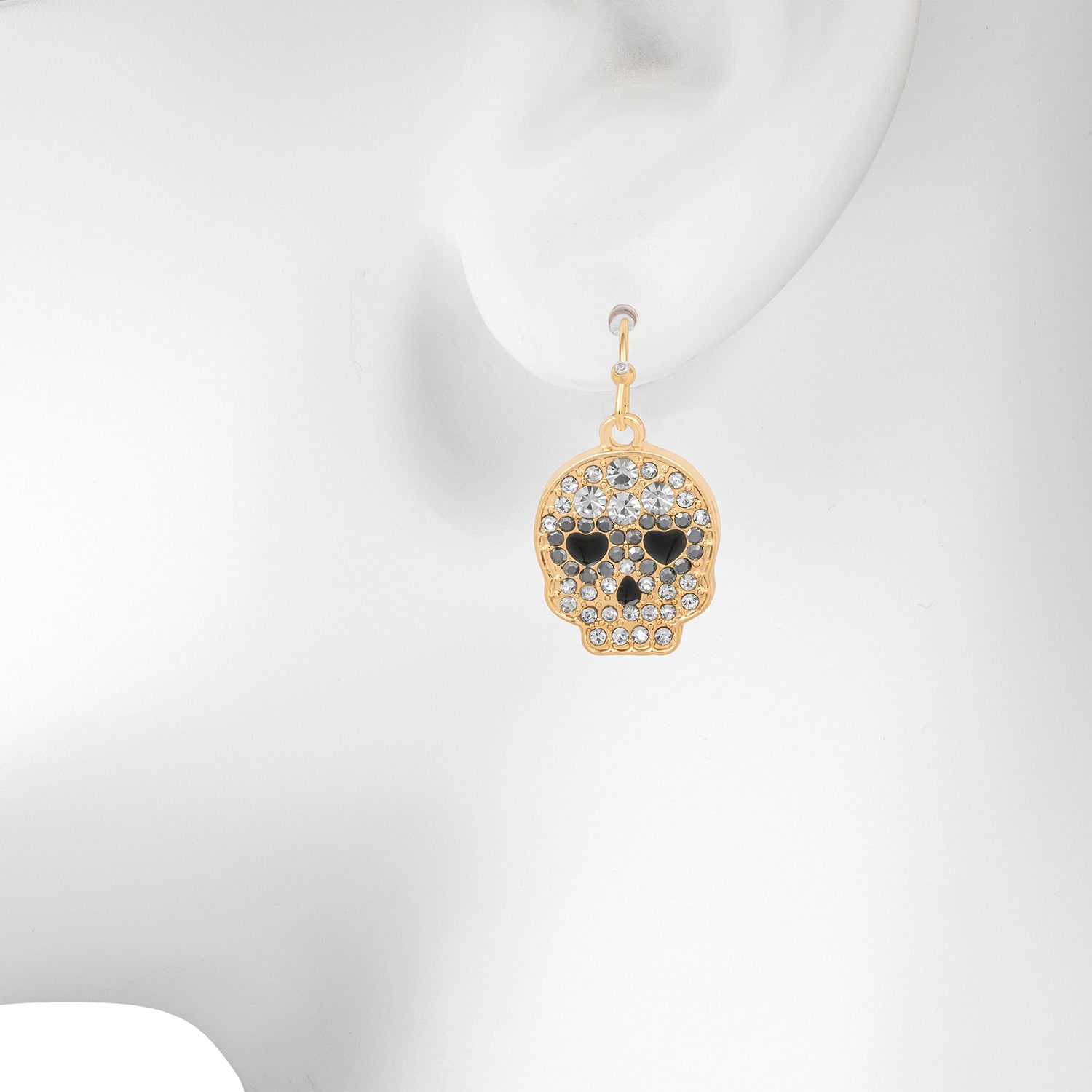Bijoux Bar Womens Skull Drop Earrings