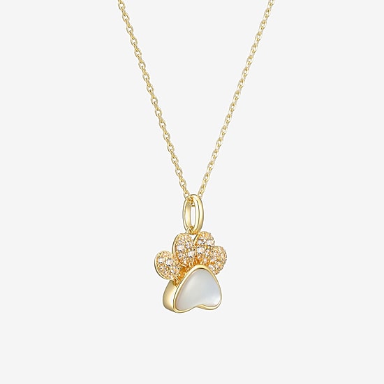 Womens White Mother Of Pearl 18K Gold Over Silver 18 Inch Pendant Necklace