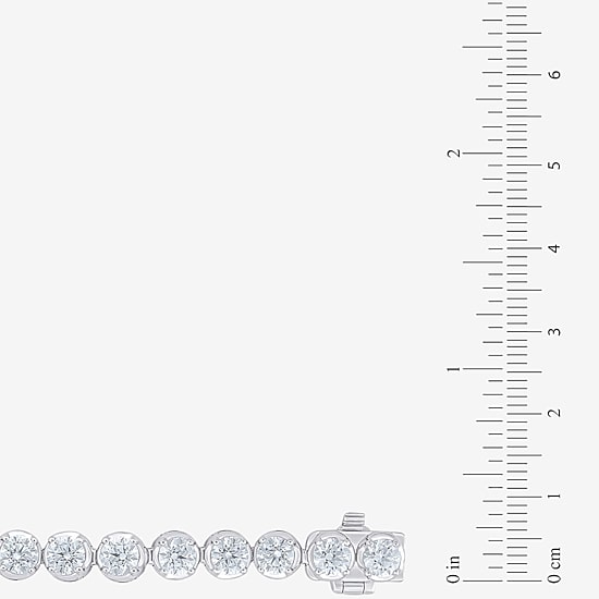 (F / Vs2) Womens 10 Ct.T.W. Lab Grown White Diamond 10K Gold 8 Inch Tennis Bracelet