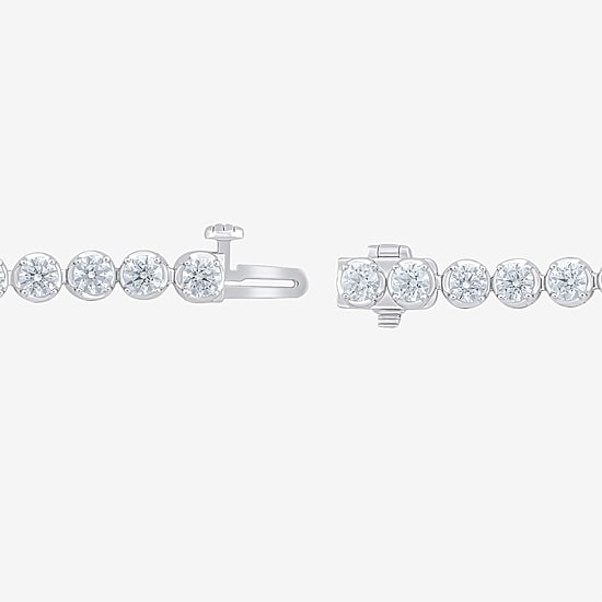 (F / Vs2) Womens 10 Ct.T.W. Lab Grown White Diamond 10K Gold 6 1/2 Inch Tennis Bracelet