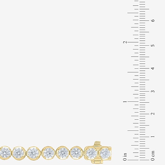 (F / Vs2) Womens 10 Ct.T.W. Lab Grown White Diamond 10K Gold 8 Inch Tennis Bracelet