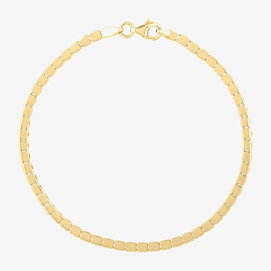 Womens 14K Gold 7 Inch Link Chain Bracelet