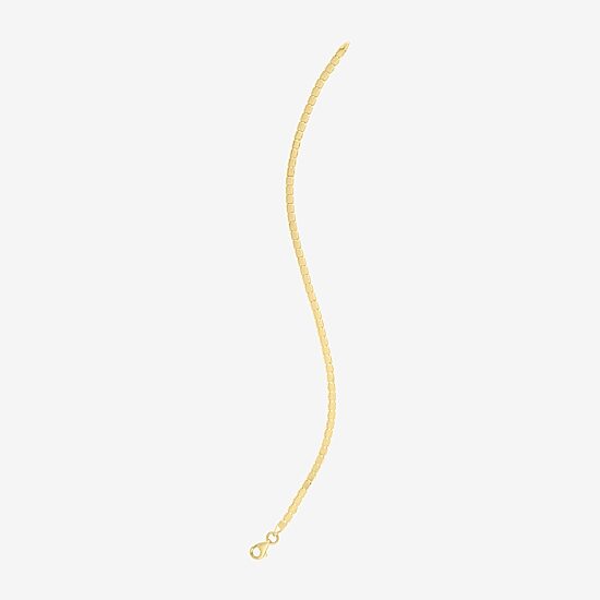 Womens 14K Gold 7 Inch Link Chain Bracelet