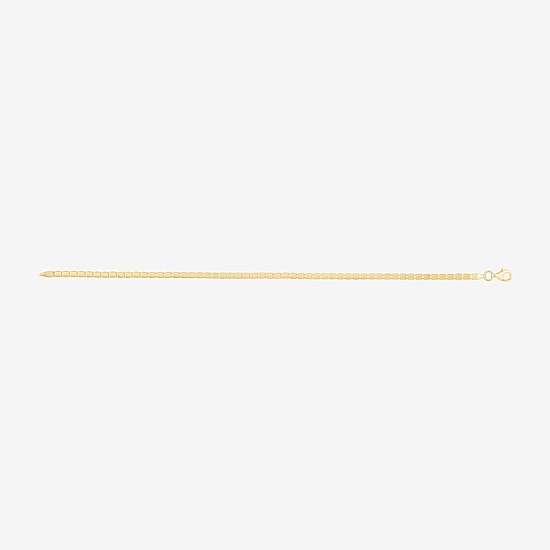 Womens 14K Gold 7 Inch Link Chain Bracelet