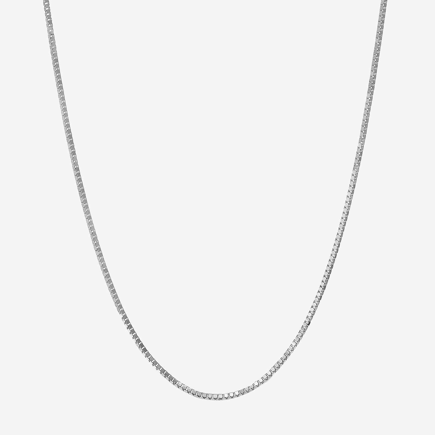 Womens 14K Gold Inch Box Chain Necklace