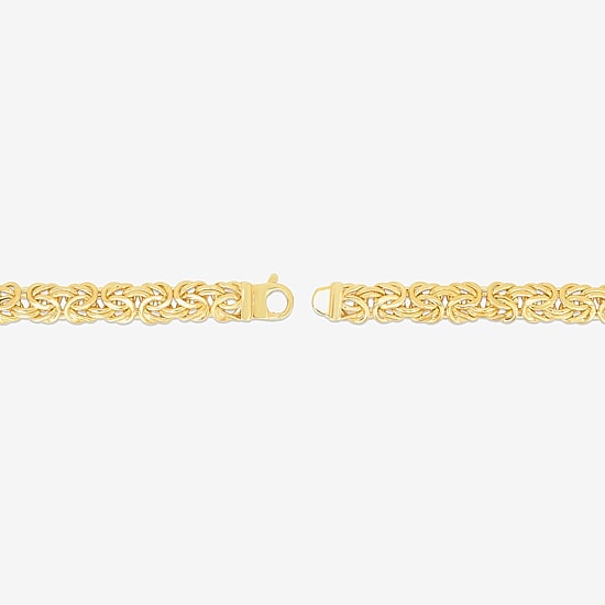 Mens 14K Gold 18 Inch Byzantine Chain Necklace