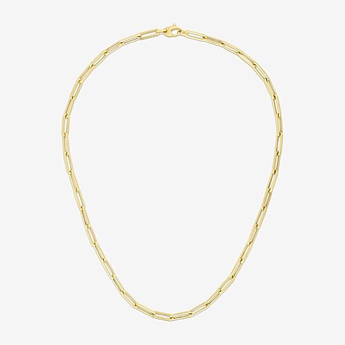 Fine Jewelry Unisex Adult 14k Gold 18 Inch Paperclip Chain Necklace In Yellow