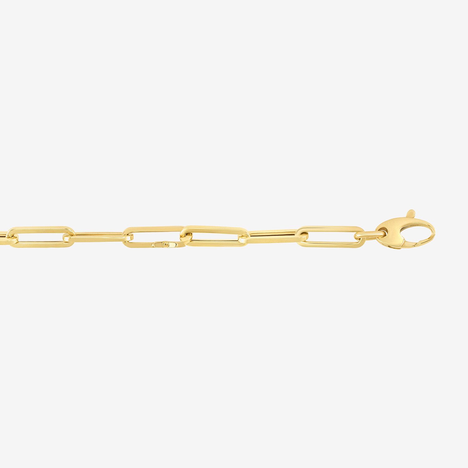 Unisex Adult 14K Gold 18 Inch Paperclip Chain Necklace