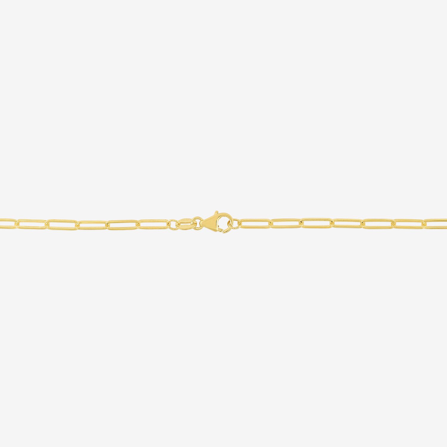 Womens 14K Gold Inch Paperclip Chain Necklace