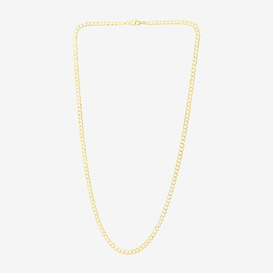 Mens 14K Gold 22 Inch Curb Chain Necklace