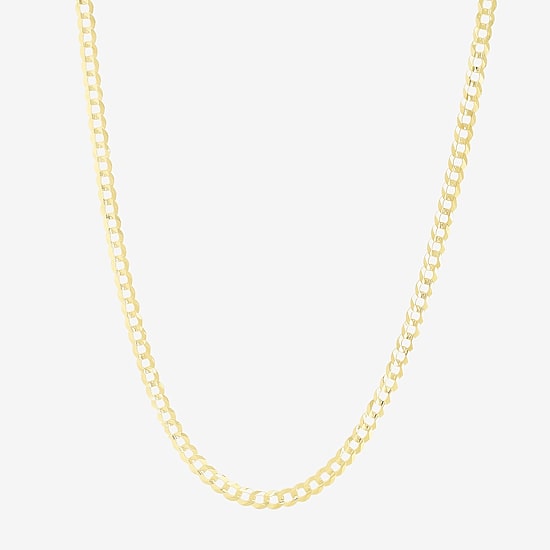 Mens 14K Gold 22 Inch Curb Chain Necklace