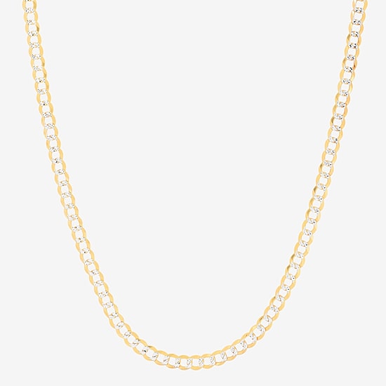 Mens 14K Gold 24 Inch Curb Chain Necklace