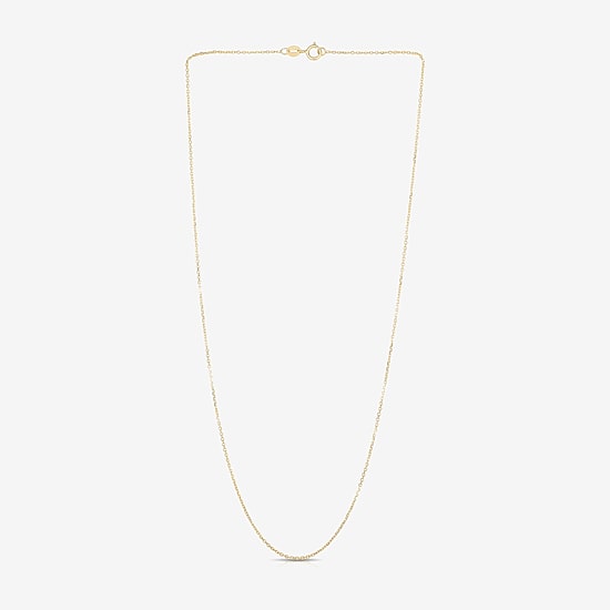 Womens 14K Gold 18 Inch Cable Chain Necklace