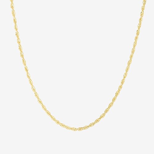 Fine Jewelry Mens 14k Gold 24 Inch Rope Chain Necklace In Yellow
