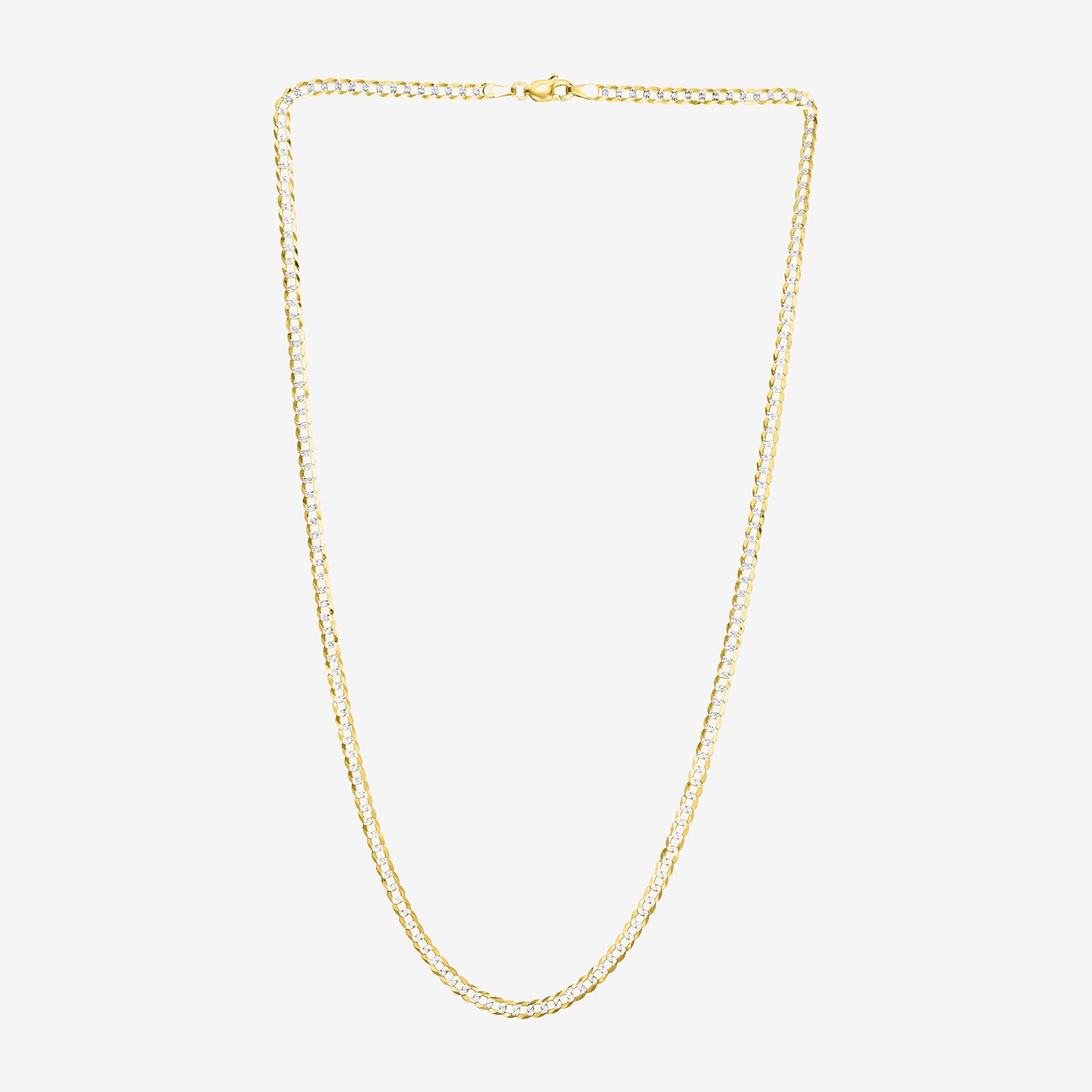 Unisex Adult 14K Gold 18 Inch Curb Chain Necklace