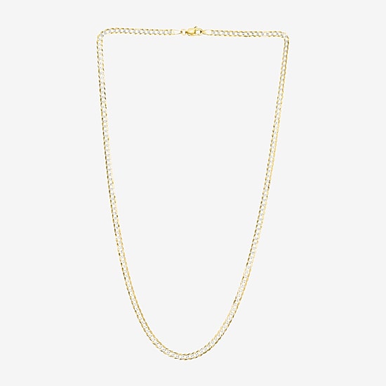Unisex Adult 14K Gold 18 Inch Curb Chain Necklace