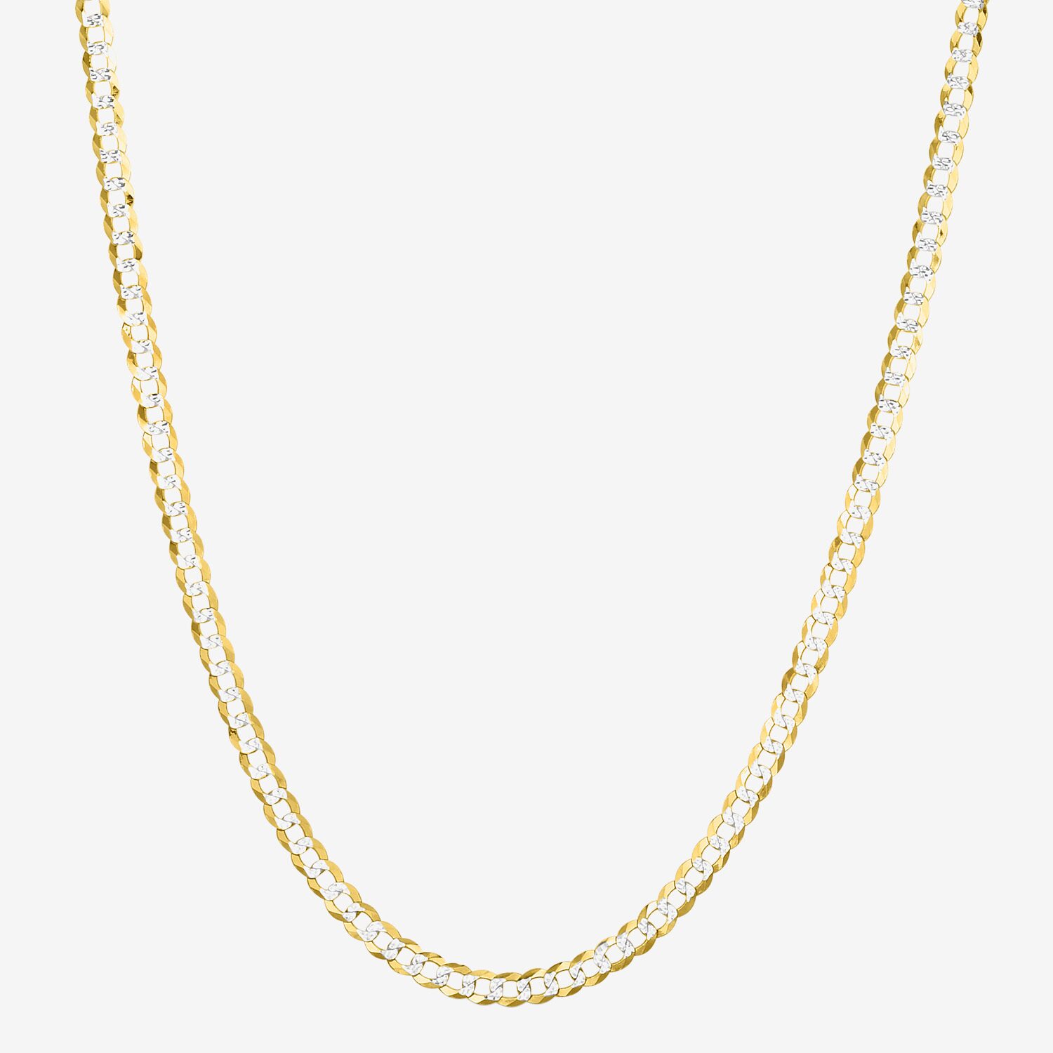 Unisex Adult 14K Gold 18 Inch Curb Chain Necklace