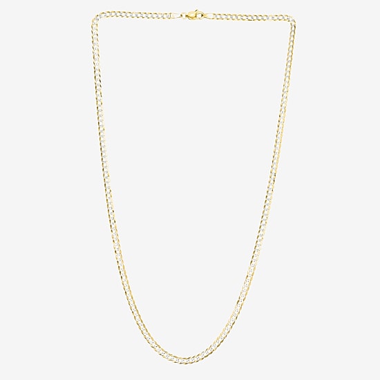 Mens 14K Gold 20 Inch Curb Chain Necklace