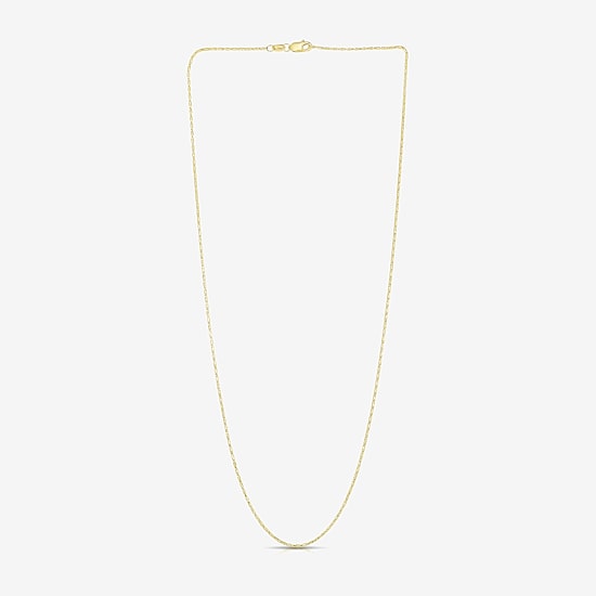Womens 14K Gold 18 Inch Rolo Chain Necklace