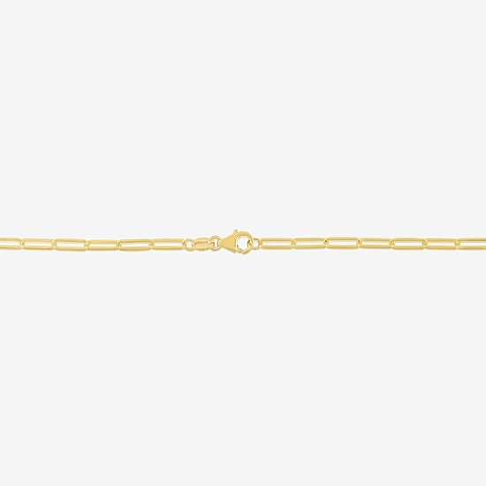 Unisex Adult 14K Gold 20 Inch Paperclip Chain Necklace