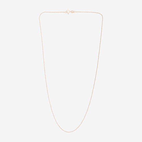 Womens 14K Gold 18 Inch Wheat Chain Necklace