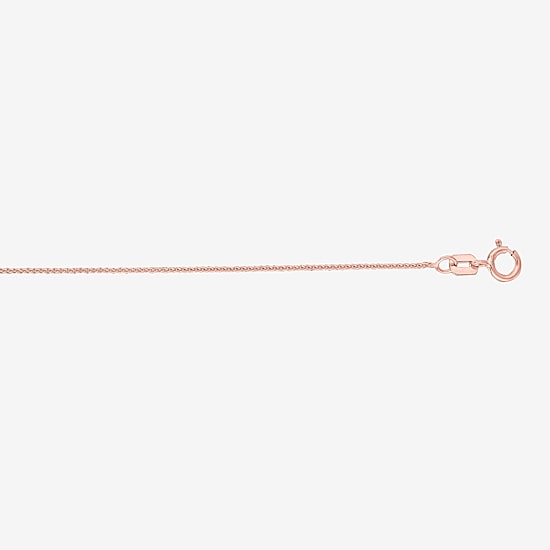 Womens 14K Gold 18 Inch Wheat Chain Necklace