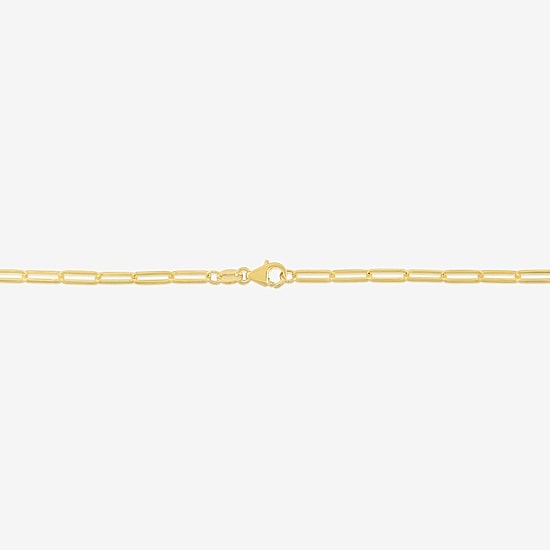 Unisex Adult 14K Gold 18 Inch Paperclip Chain Necklace