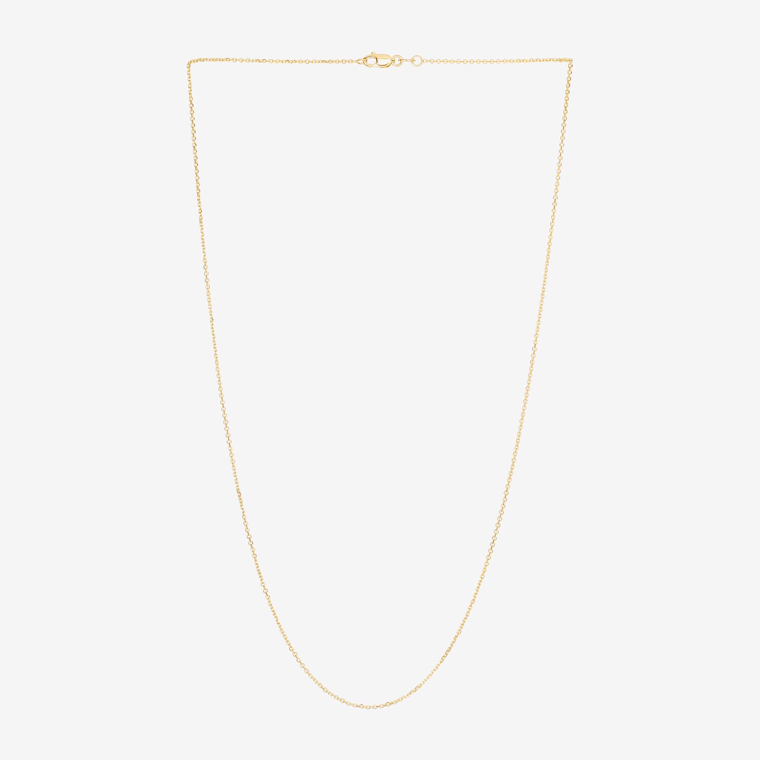 Womens 14K Gold 18 Inch Cable Chain Necklace