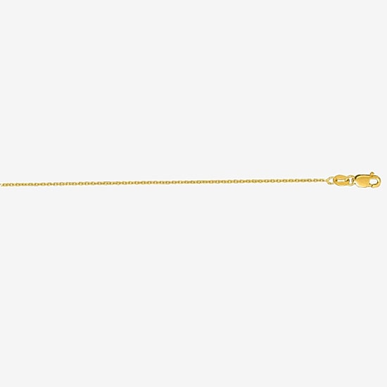 Womens 14K Gold 18 Inch Cable Chain Necklace