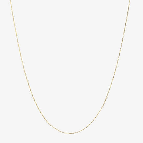 Womens 14K Gold 18 Inch Cable Chain Necklace