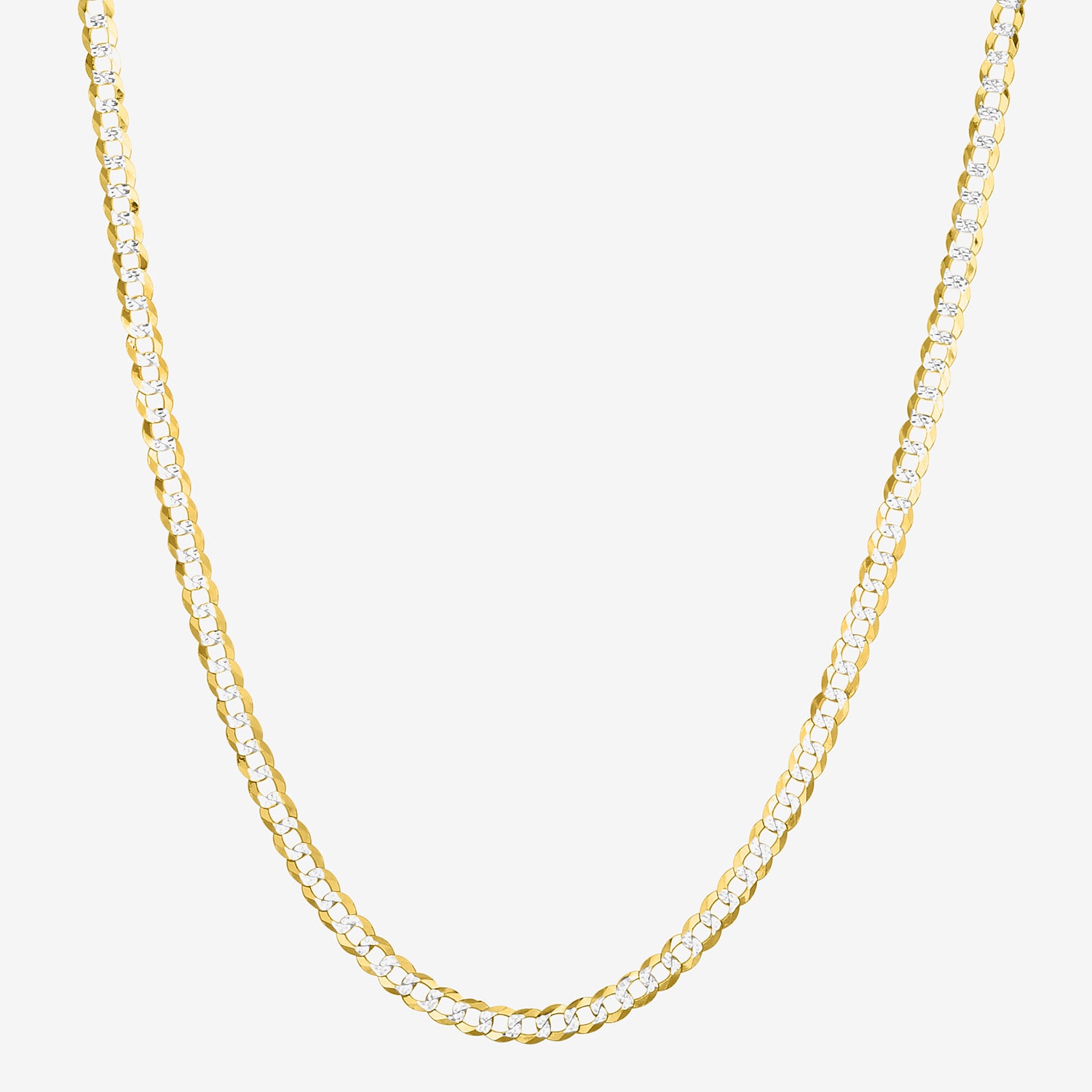 Mens 14K Gold 20 Inch Curb Chain Necklace