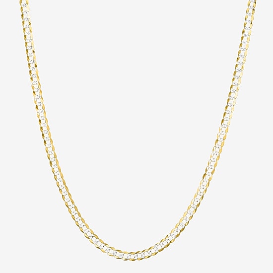 Mens 14K Gold 20 Inch Curb Chain Necklace