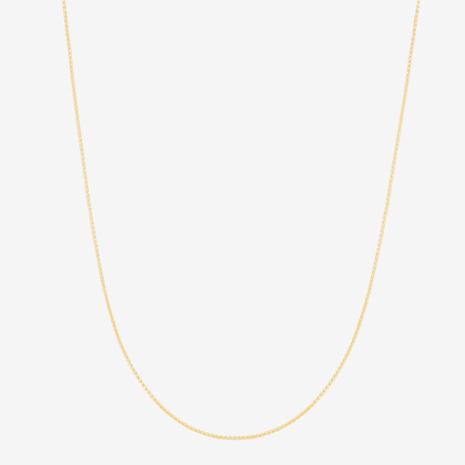 Womens 14K Gold Inch Wheat Chain Necklace