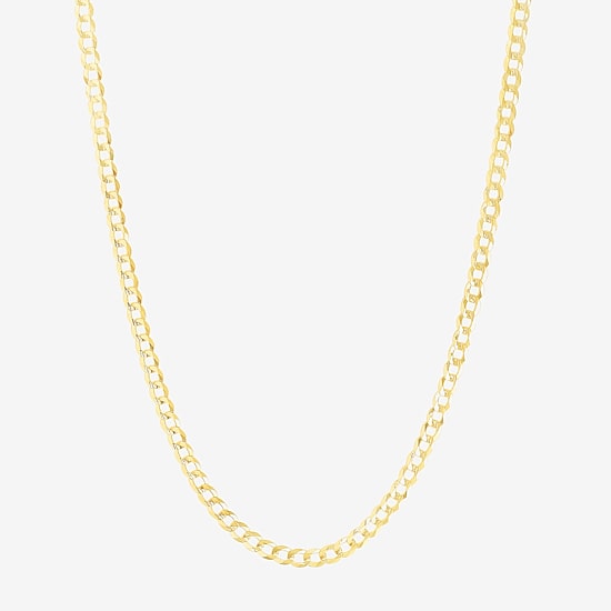 Unisex Adult 14K Gold 18 Inch Curb Chain Necklace