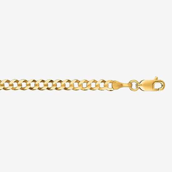 Unisex Adult 14K Gold 18 Inch Curb Chain Necklace