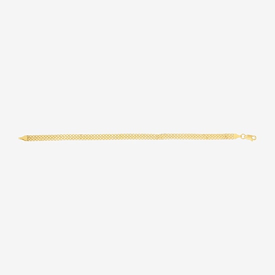 Womens 14K Gold 18 Inch Braid Chain Necklace