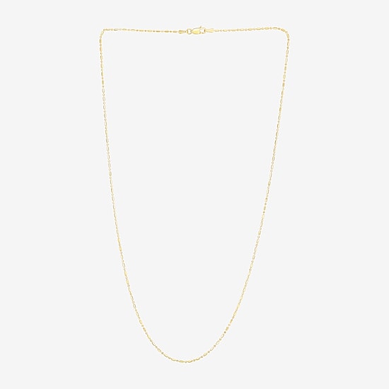 Womens 14K Gold 18 Inch Bead Chain Necklace