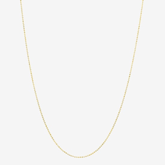 Womens 14K Gold 18 Inch Bead Chain Necklace
